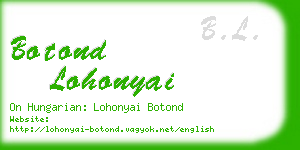 botond lohonyai business card